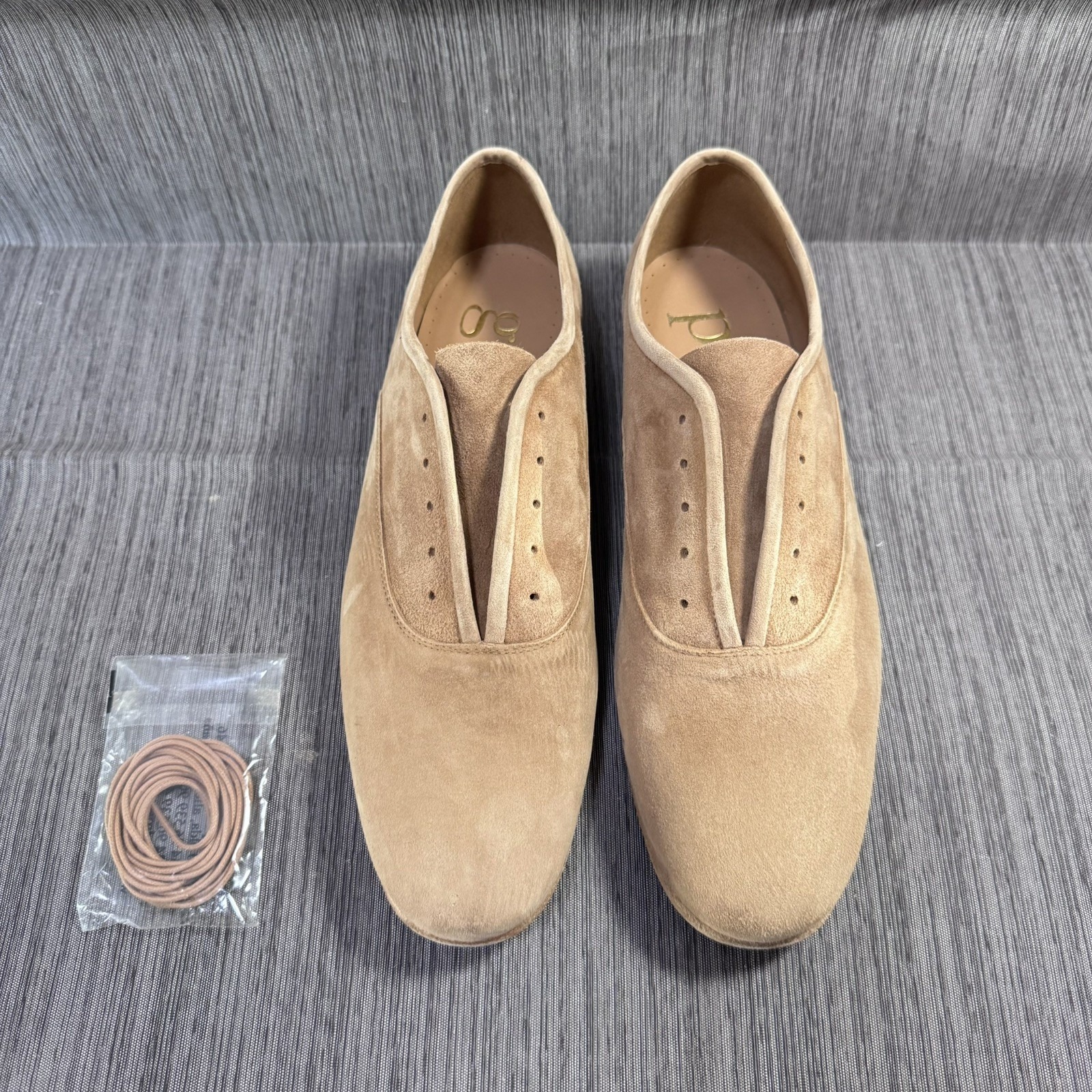 Pedro Garcia Gerti Womens Eu 39.5 Us 9/9.5 Oxford Shoes Biscuit Tan Suede